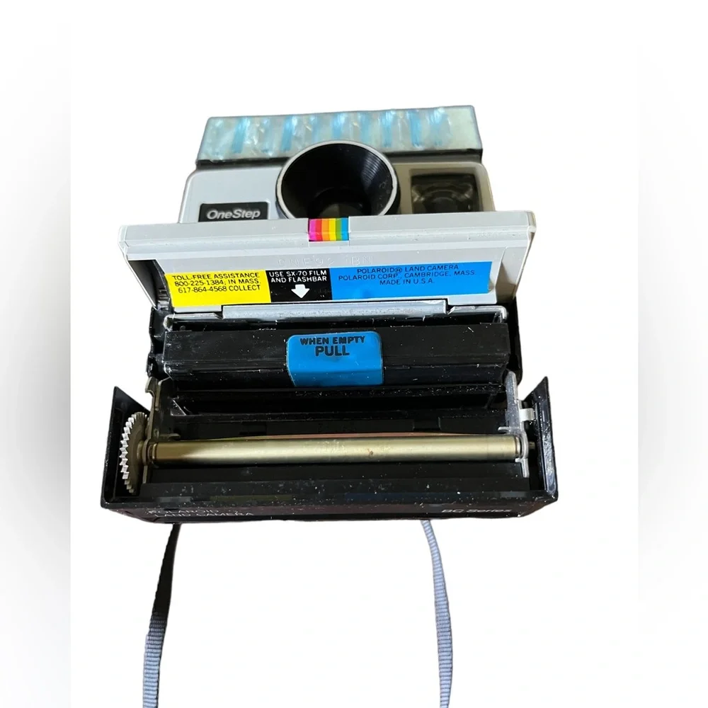 Vintage Polaroid Rainbow Sx-70 Onestep One Step Instant Land Camera White Sx70
